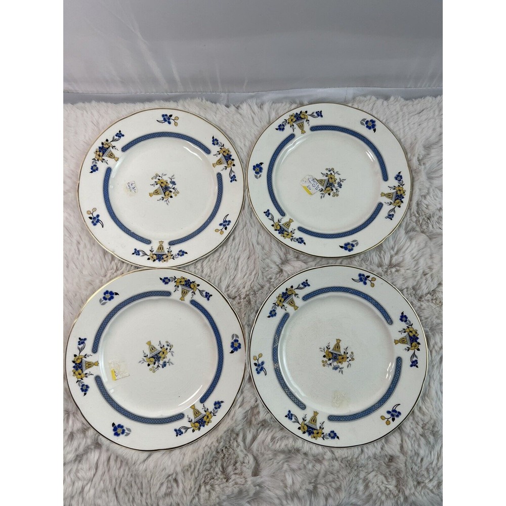 x4 VINTAGE W. H. GRINDLEY & CO LTD BREAD PLATE 6-3/8" IVORY ENGLAND Lot‎ of 4